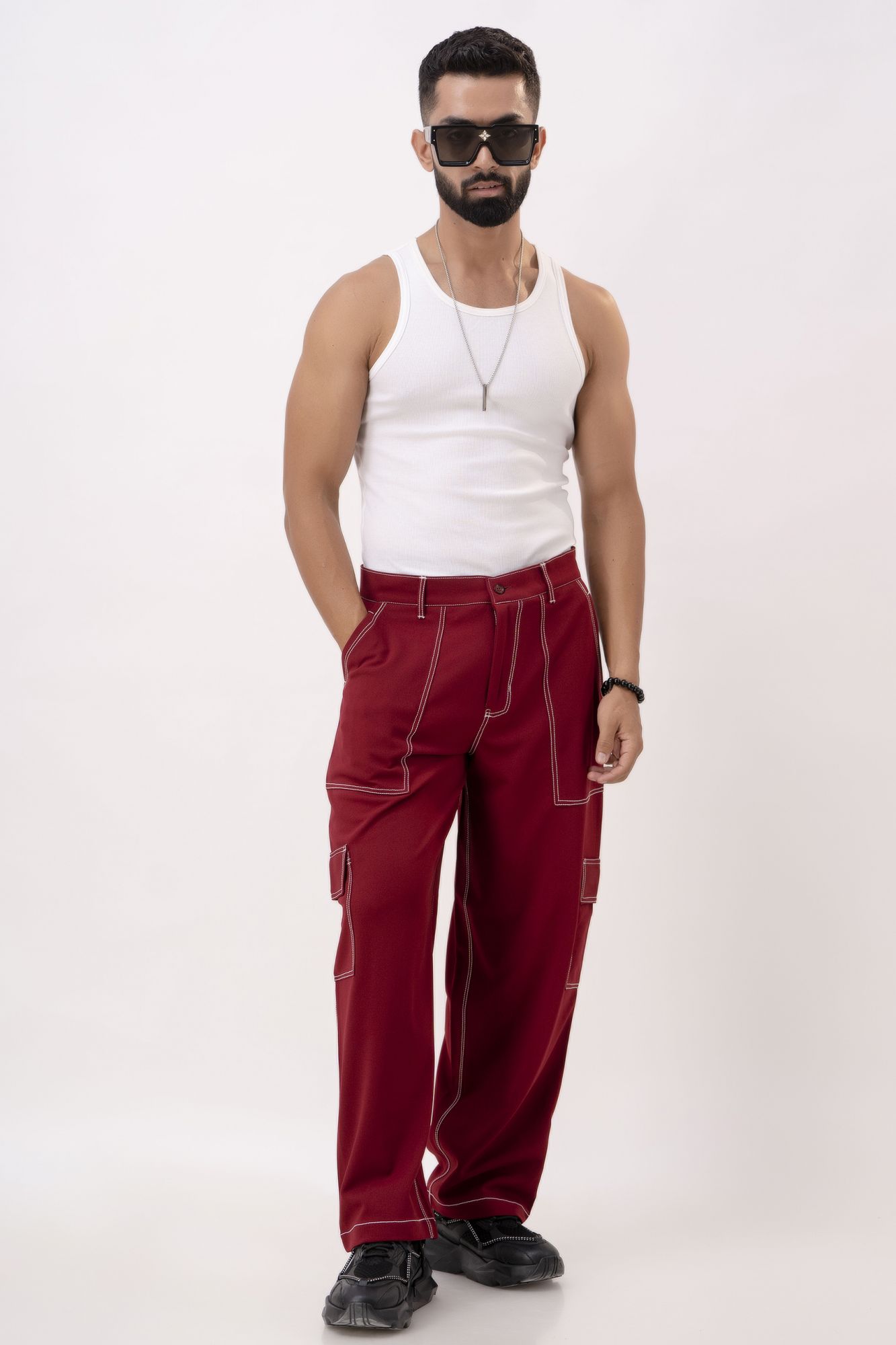 Threaded Red Pants