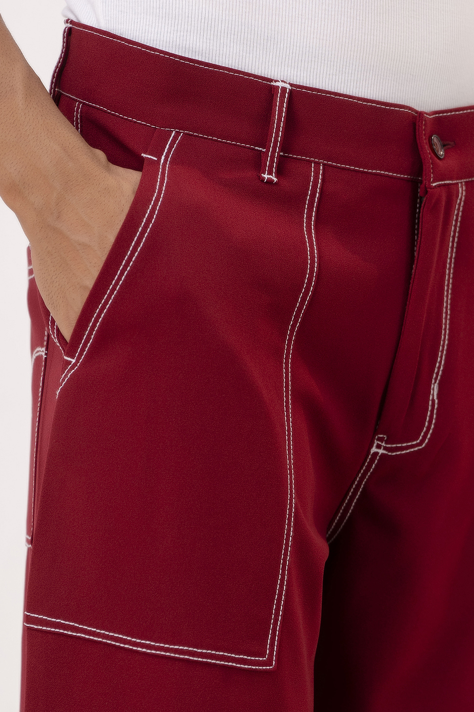 Threaded Red Pants