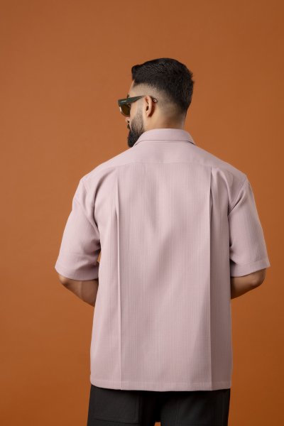 Malai Linen Baggy Shirt In Pink