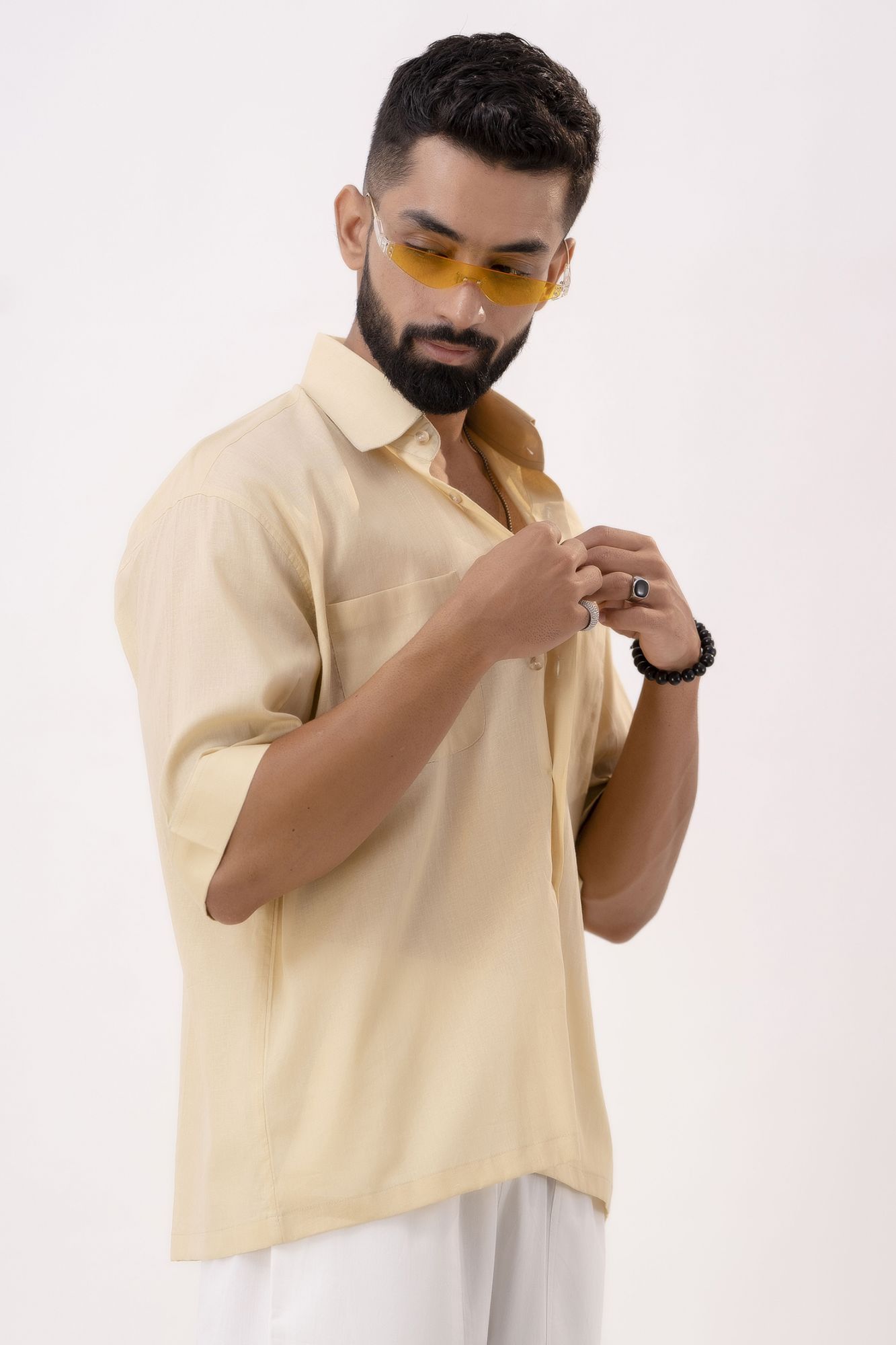 Oversized Shirt In Beige