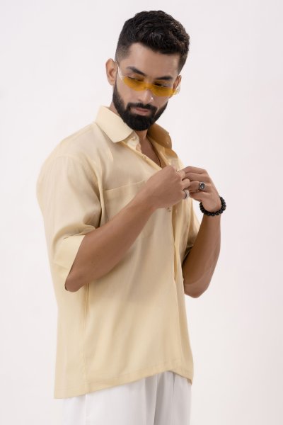 Oversized Shirt In Beige