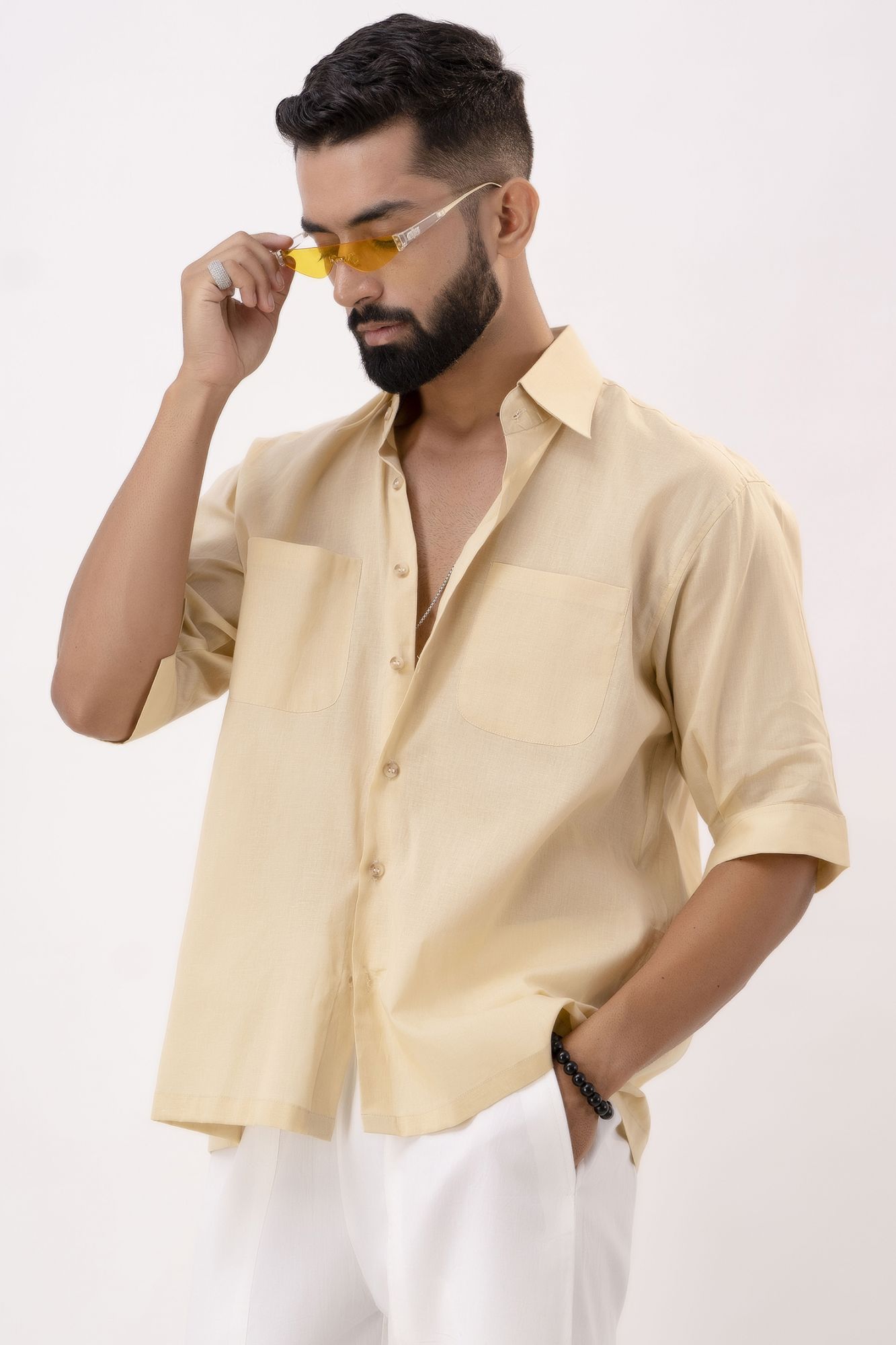 Oversized Shirt In Beige