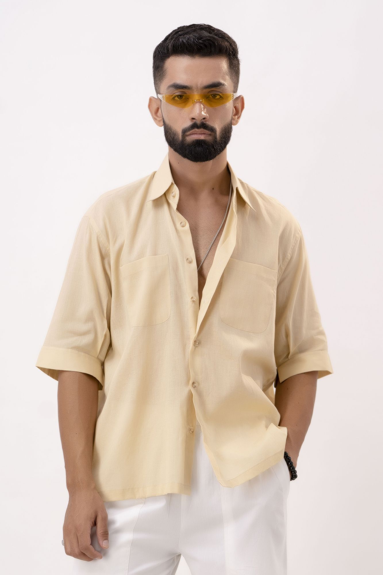 Oversized Shirt In Beige