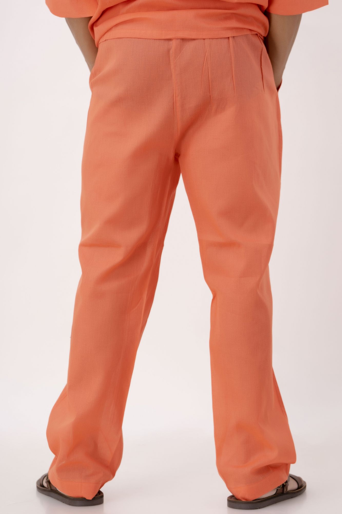 Orange Loungewear Elastic Pants