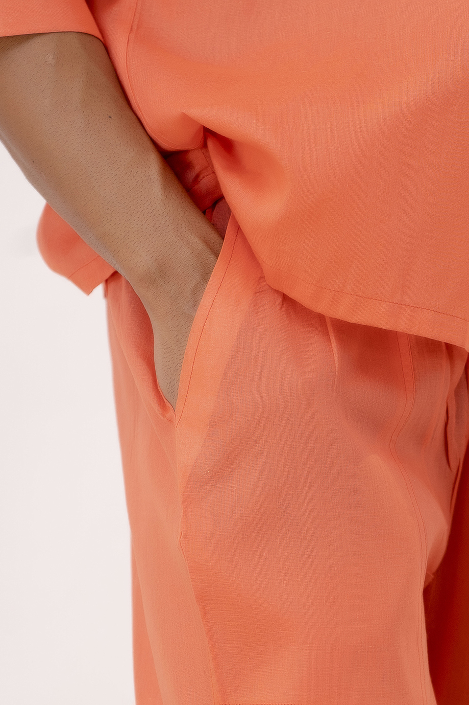 Orange Loungewear Elastic Pants