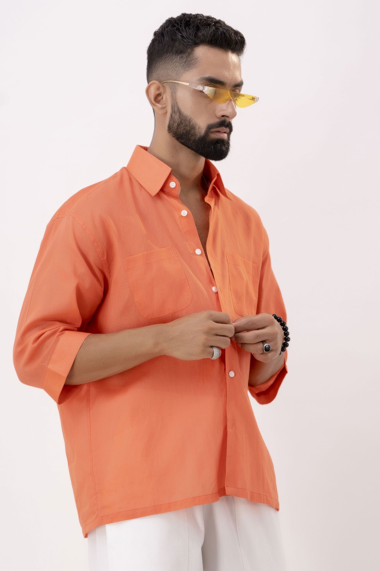 Oversized Shirt In Orange
