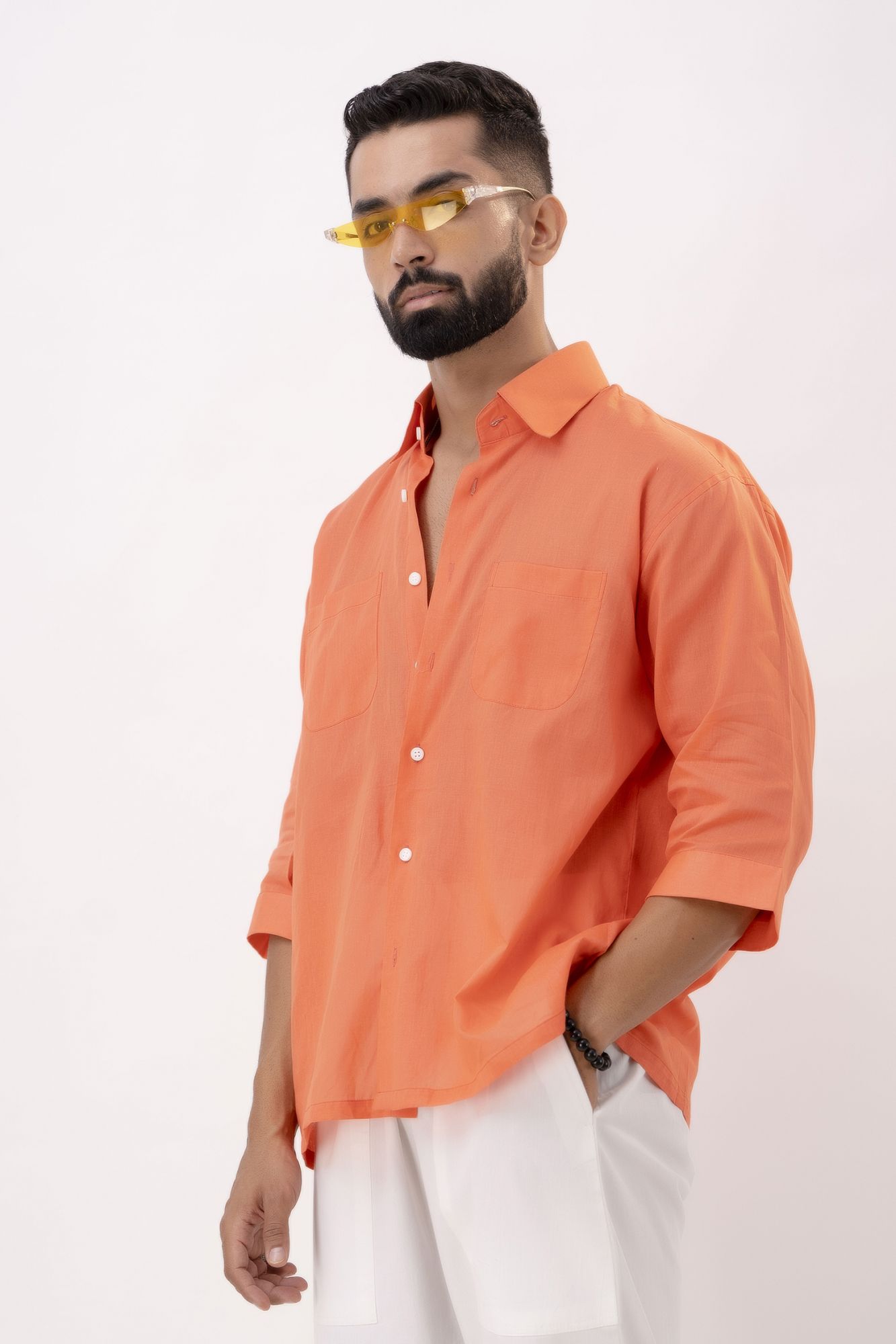 Oversized Shirt In Orange