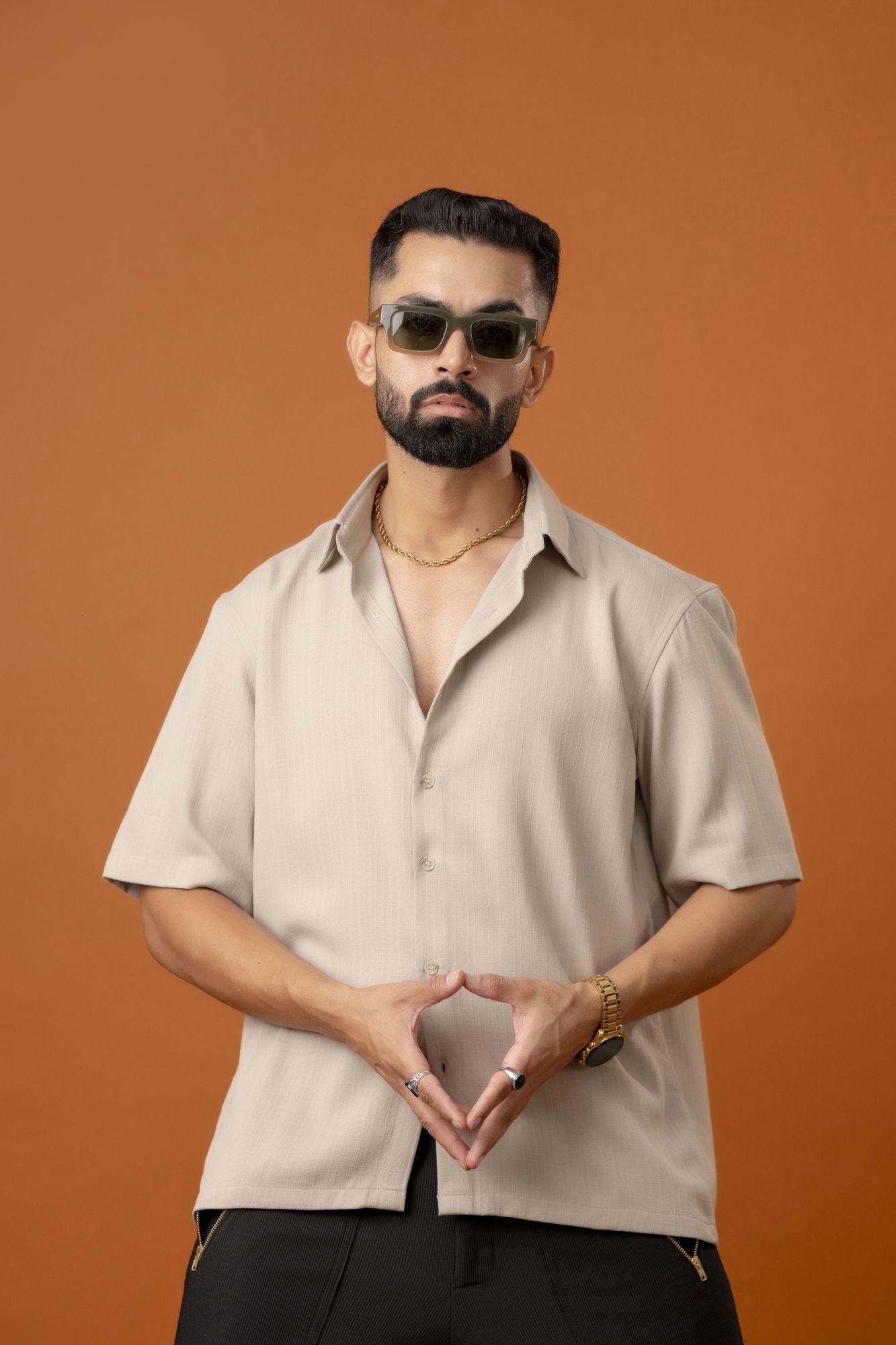 Malai Linen Baggy Shirt In Cream