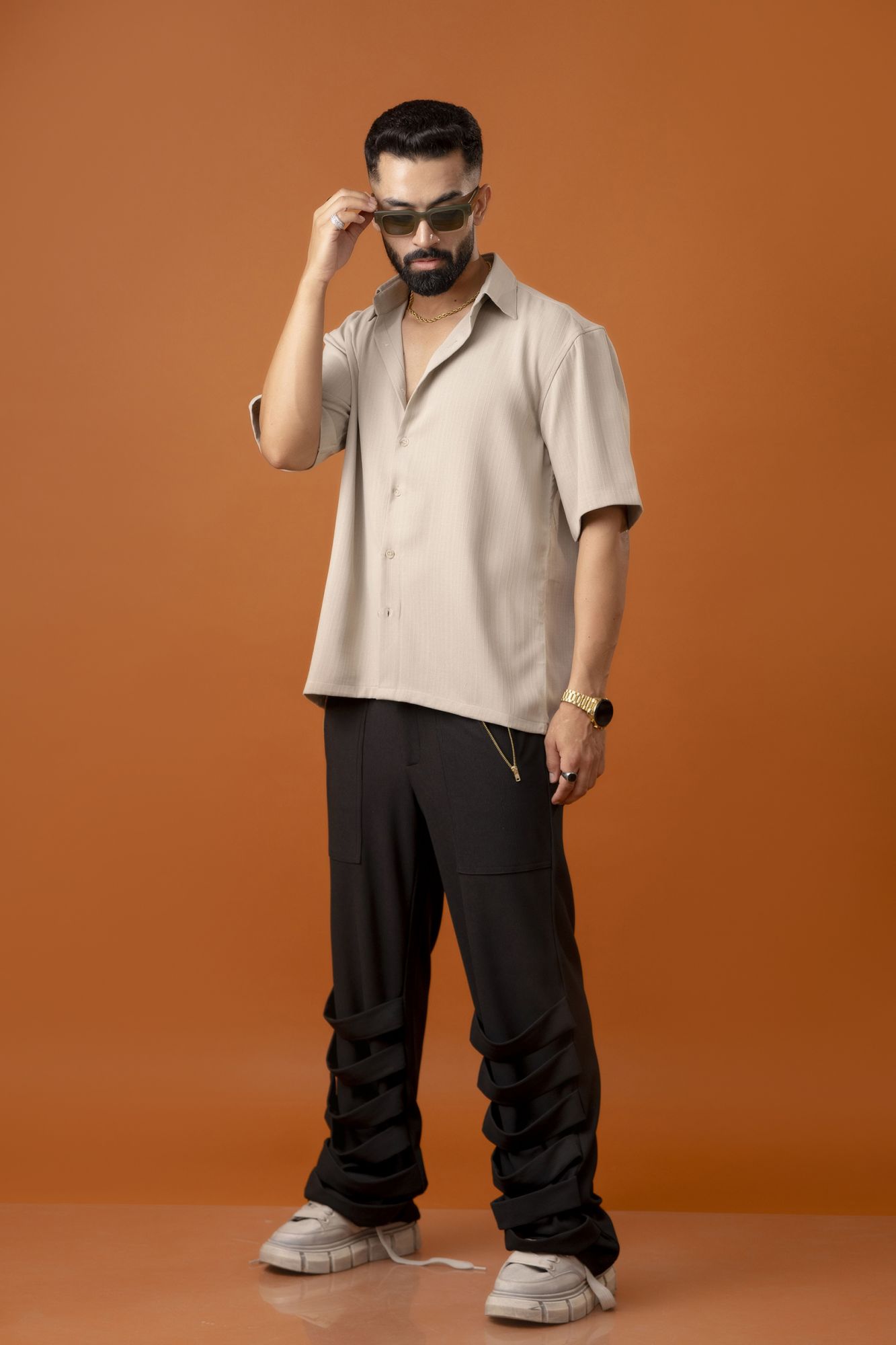 Malai Linen Baggy Shirt In Cream