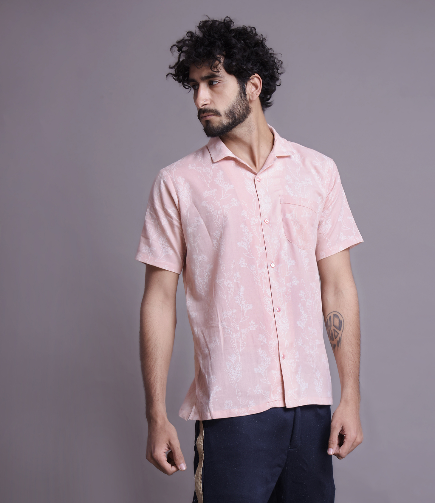 Mens Printed straight shirt