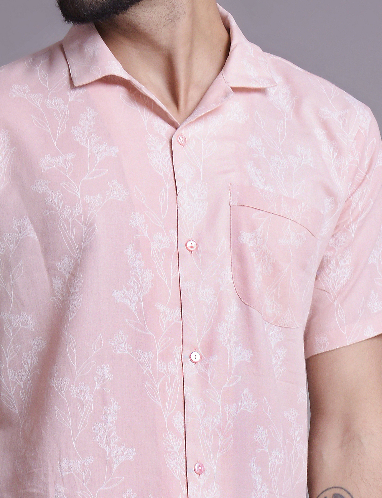 Mens Printed straight shirt