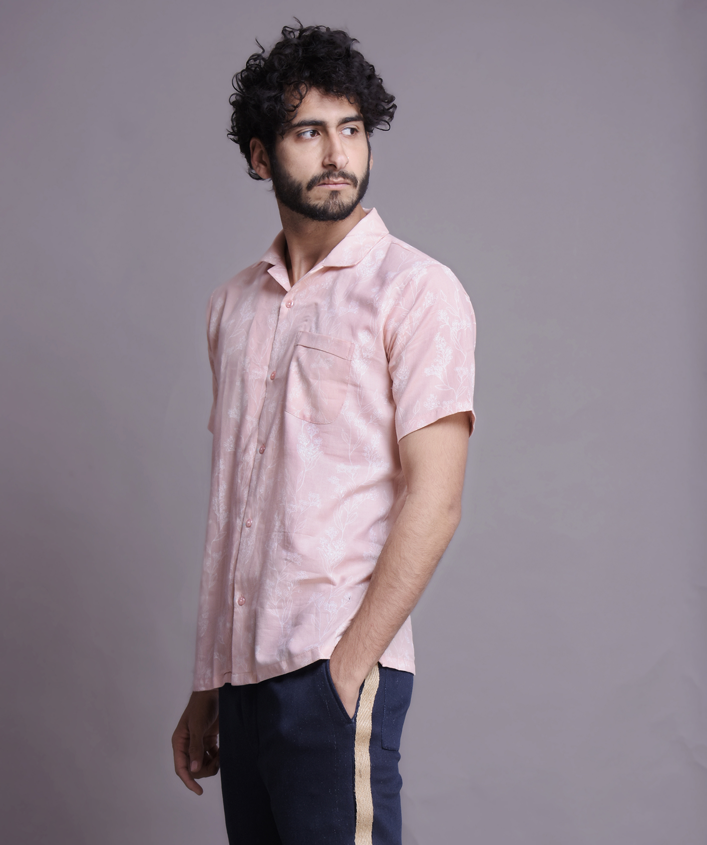 Mens Printed straight shirt