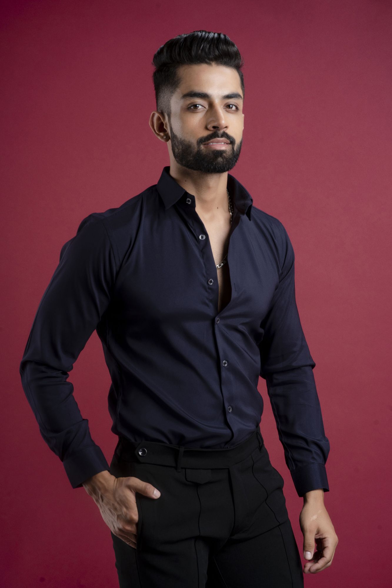 Slim Fit Shirt In Blue