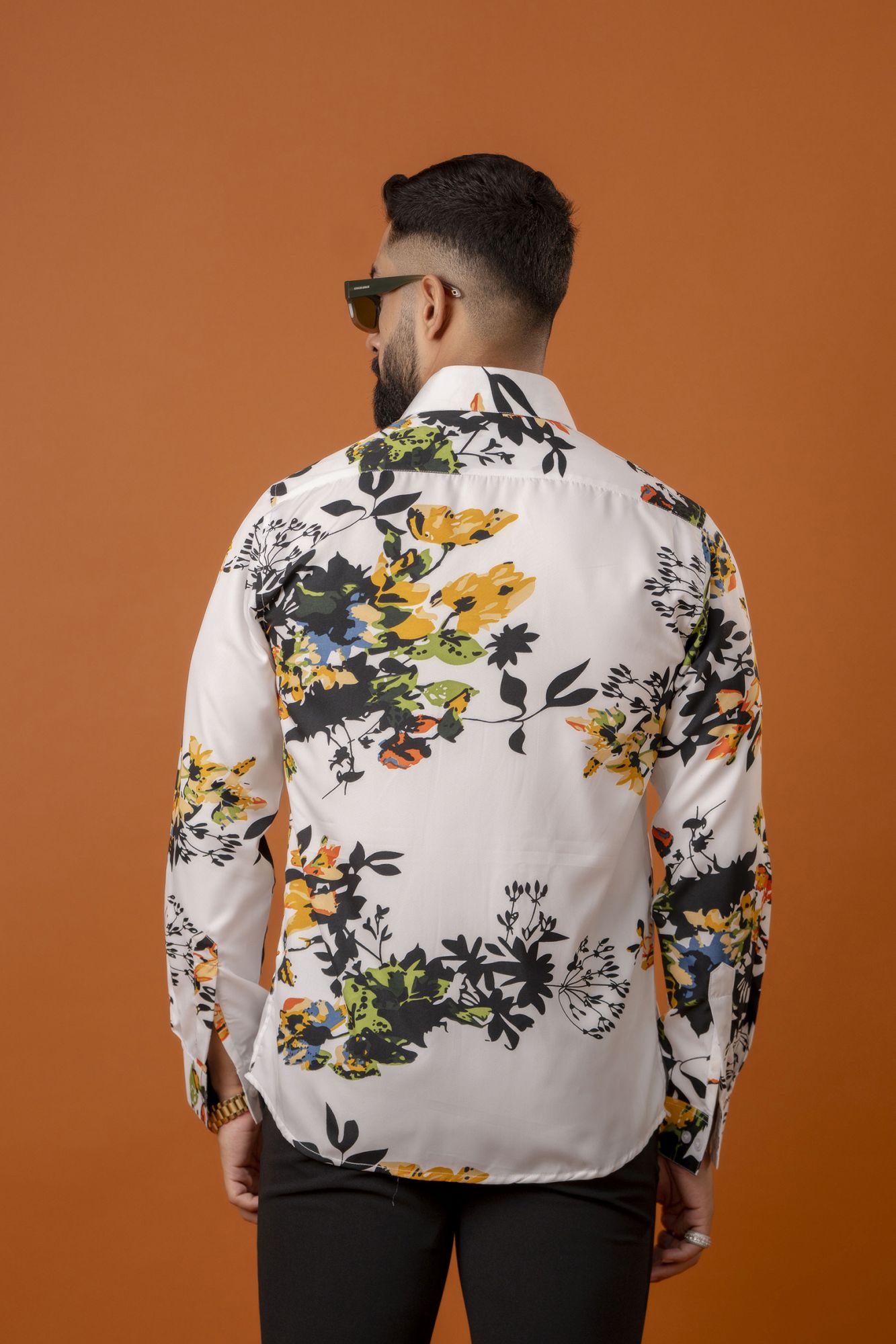 Flowing Printed Shirt In White