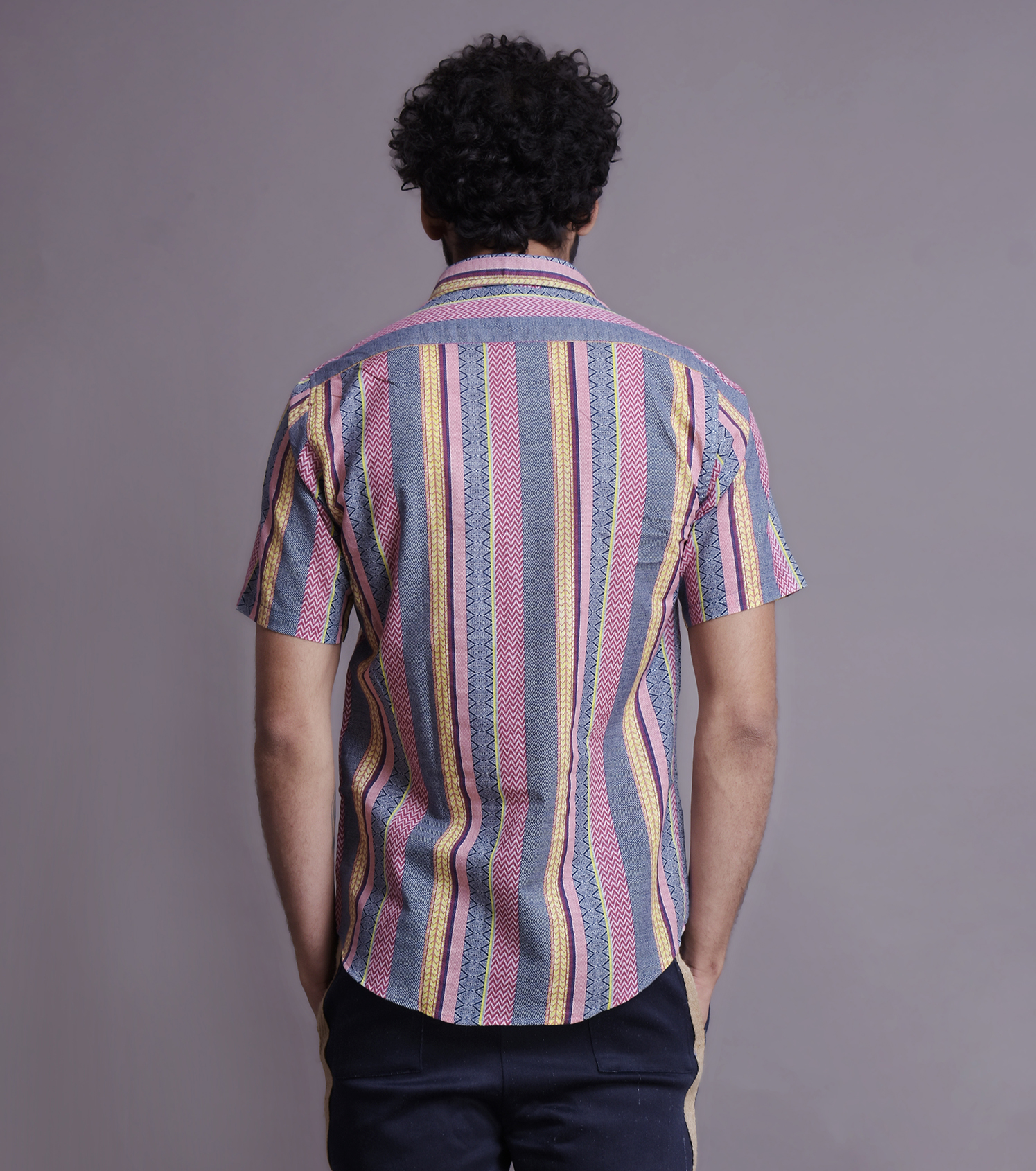 Mens Multicolored striped shirt