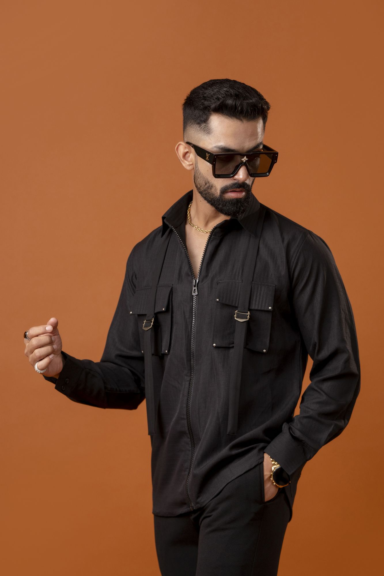 Chained Black Shirt