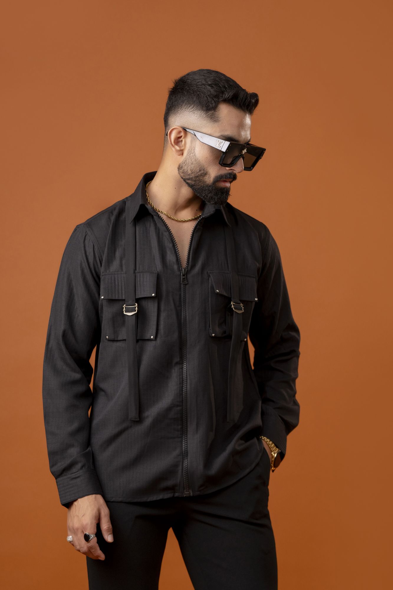 Chained Black Shirt