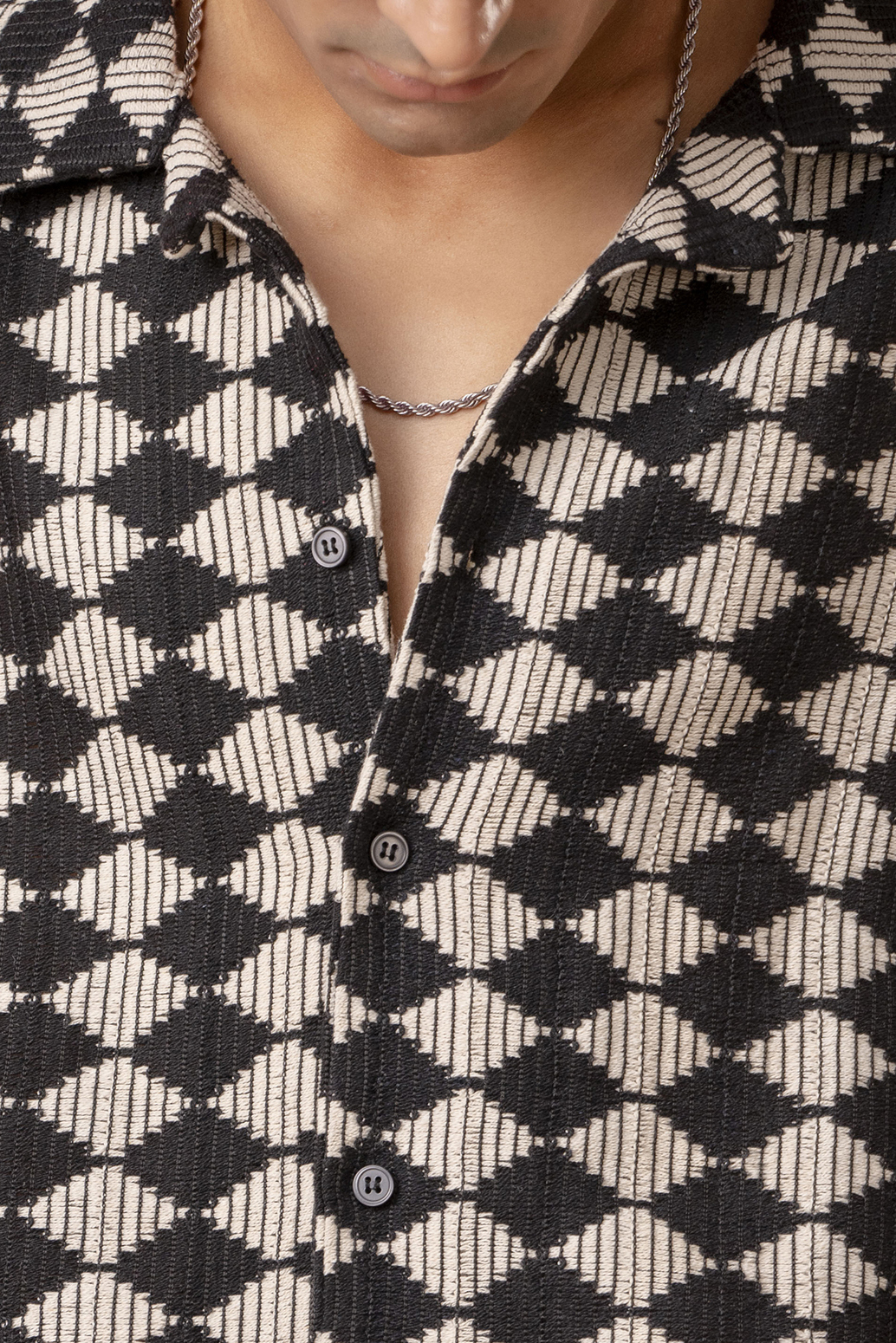 Zic Zac Jute Crochet Shirt