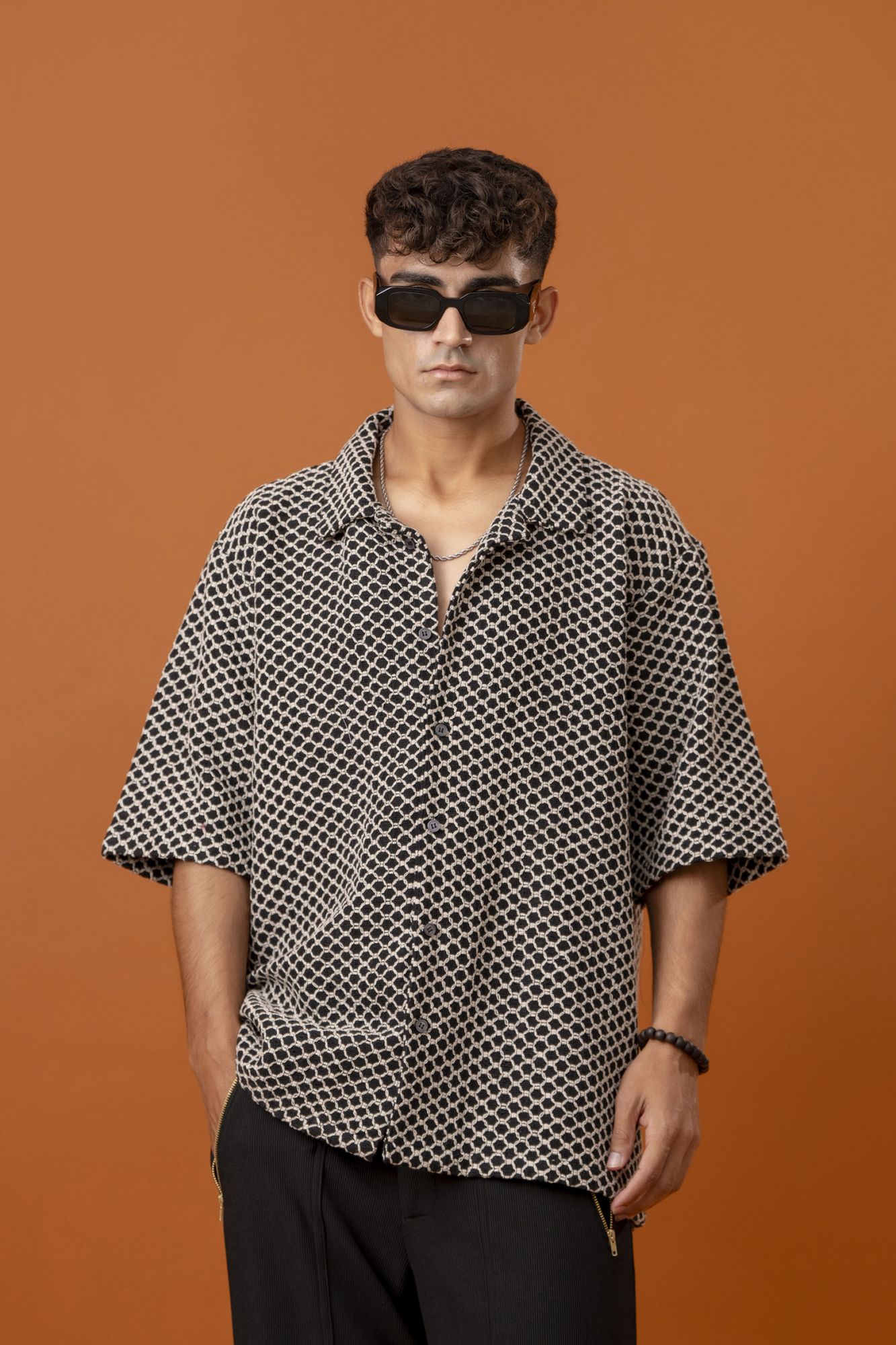 Jute Rough Crochet Shirt