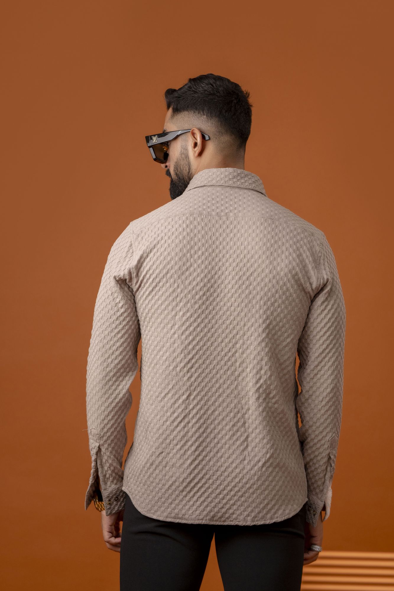 Brown Bubble Check Shirt