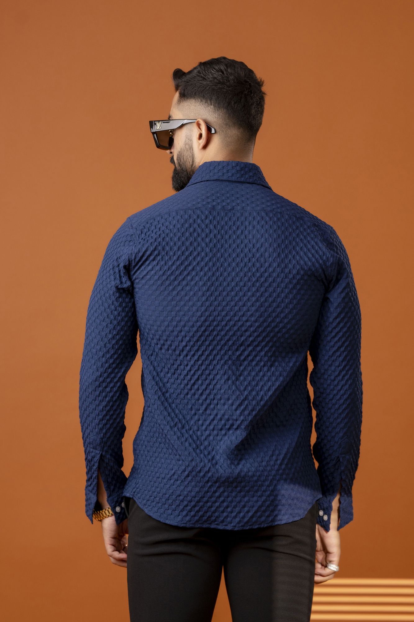 Blue Bubble Check Shirt