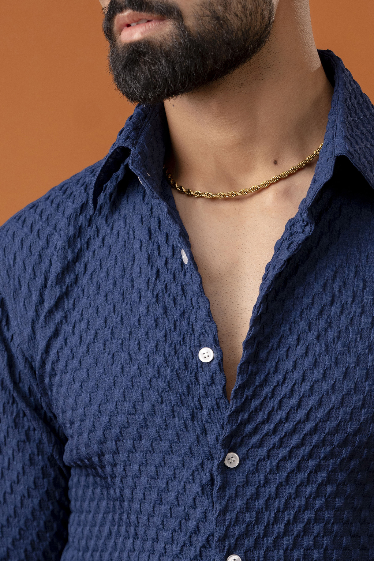 Blue Bubble Check Shirt