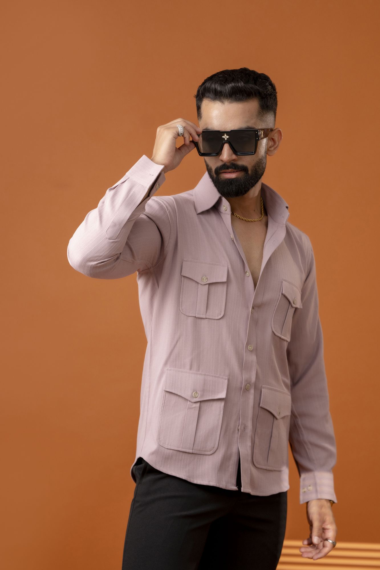 Pink Linen Hunter Shirt