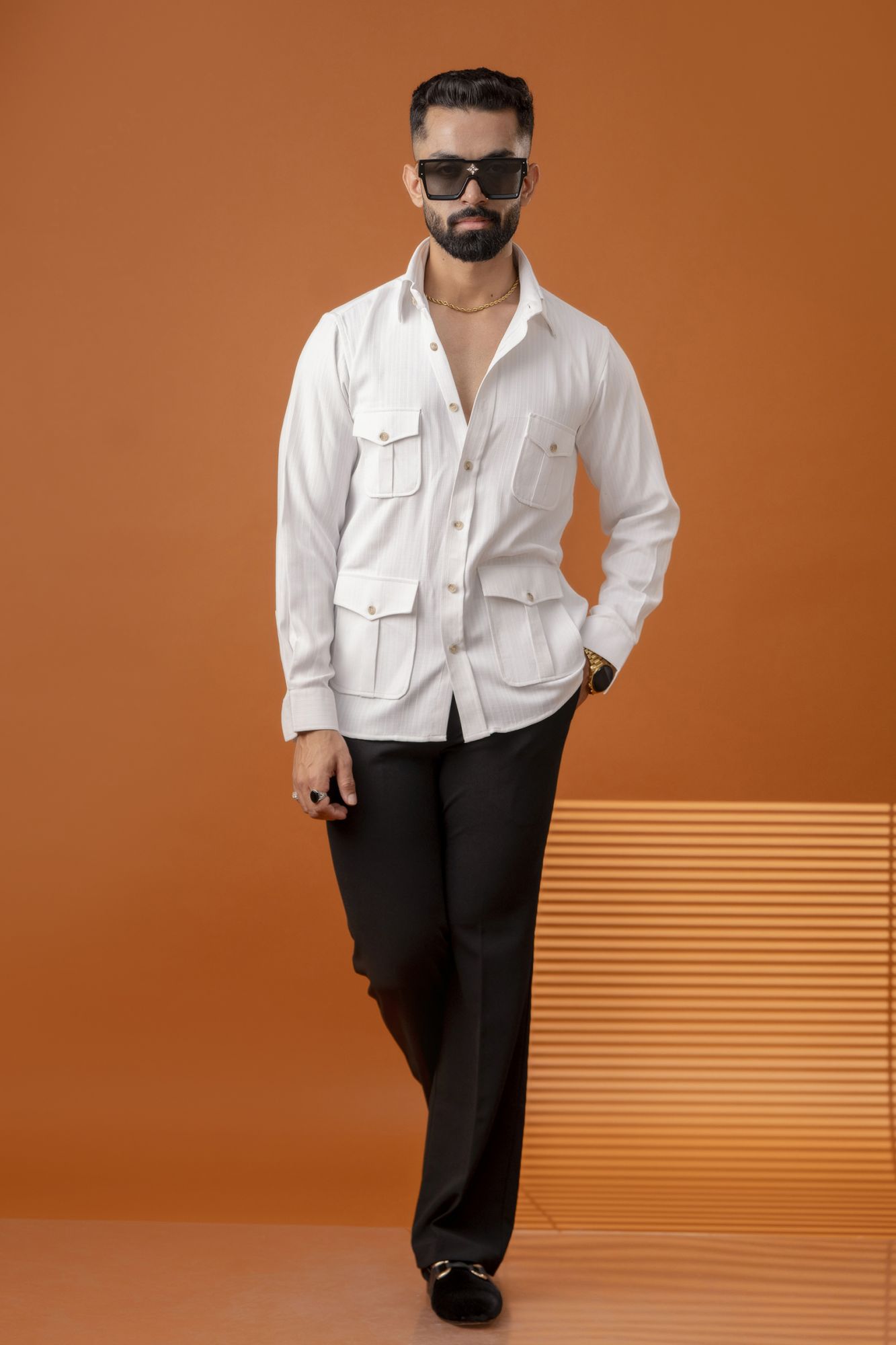 White Linen Hunter Shirt