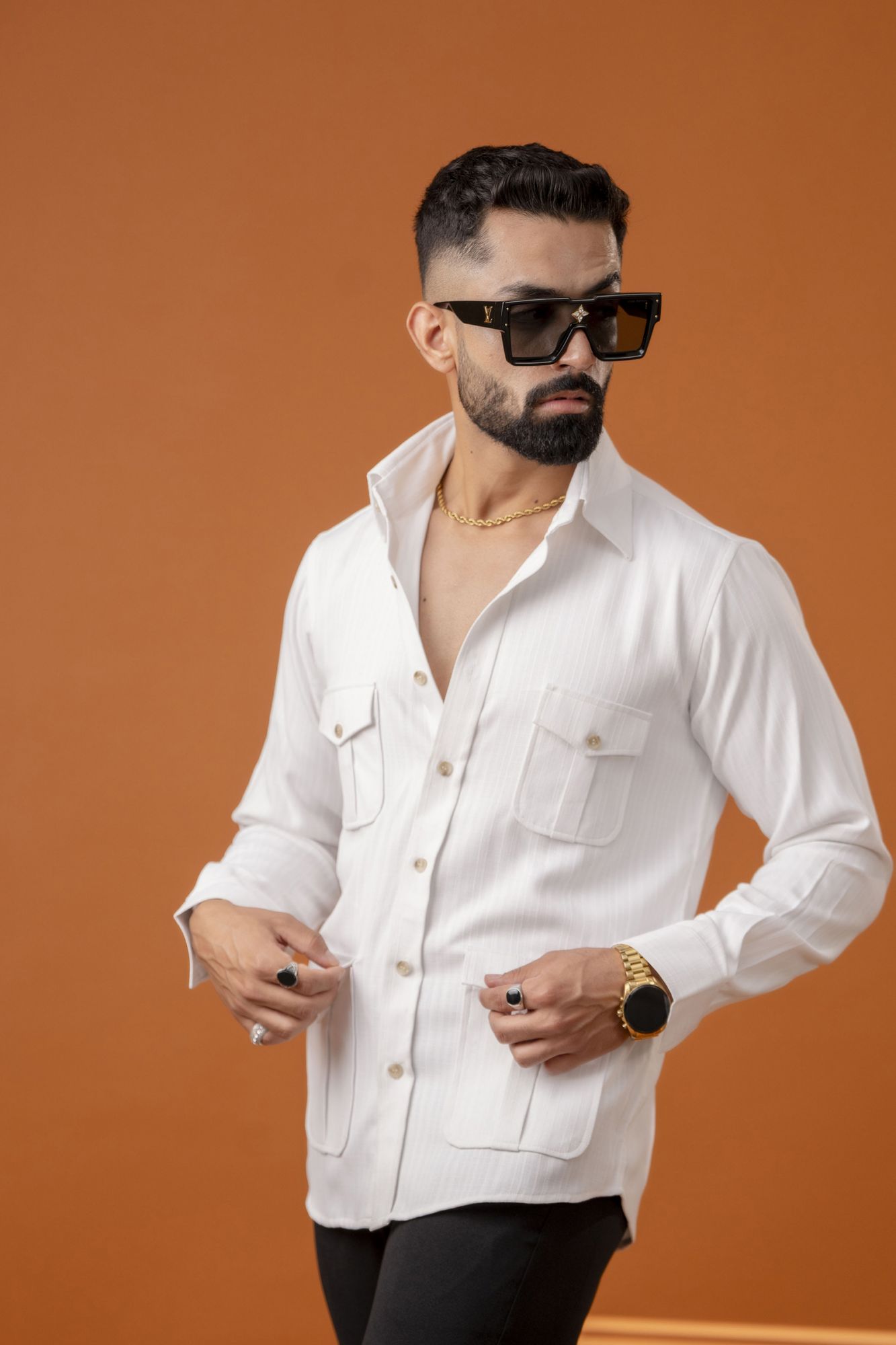 White Linen Hunter Shirt