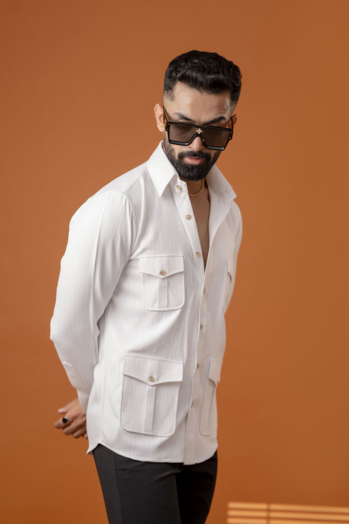 White Linen Hunter Shirt