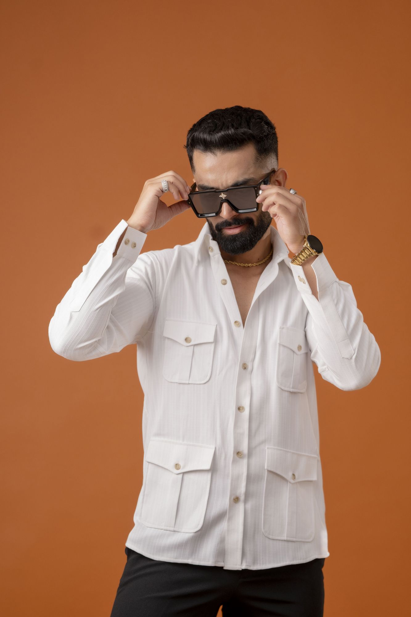 White Linen Hunter Shirt