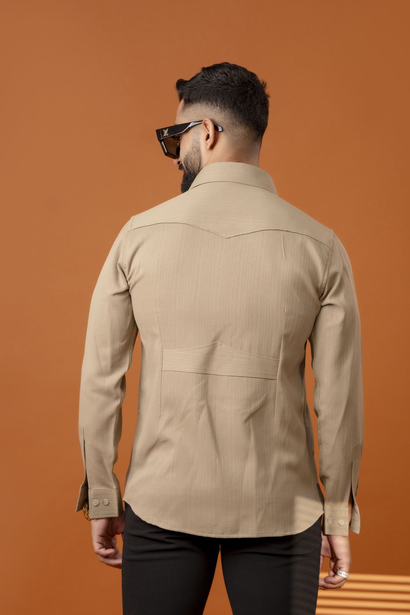 Beige Linen Hunter Shirt