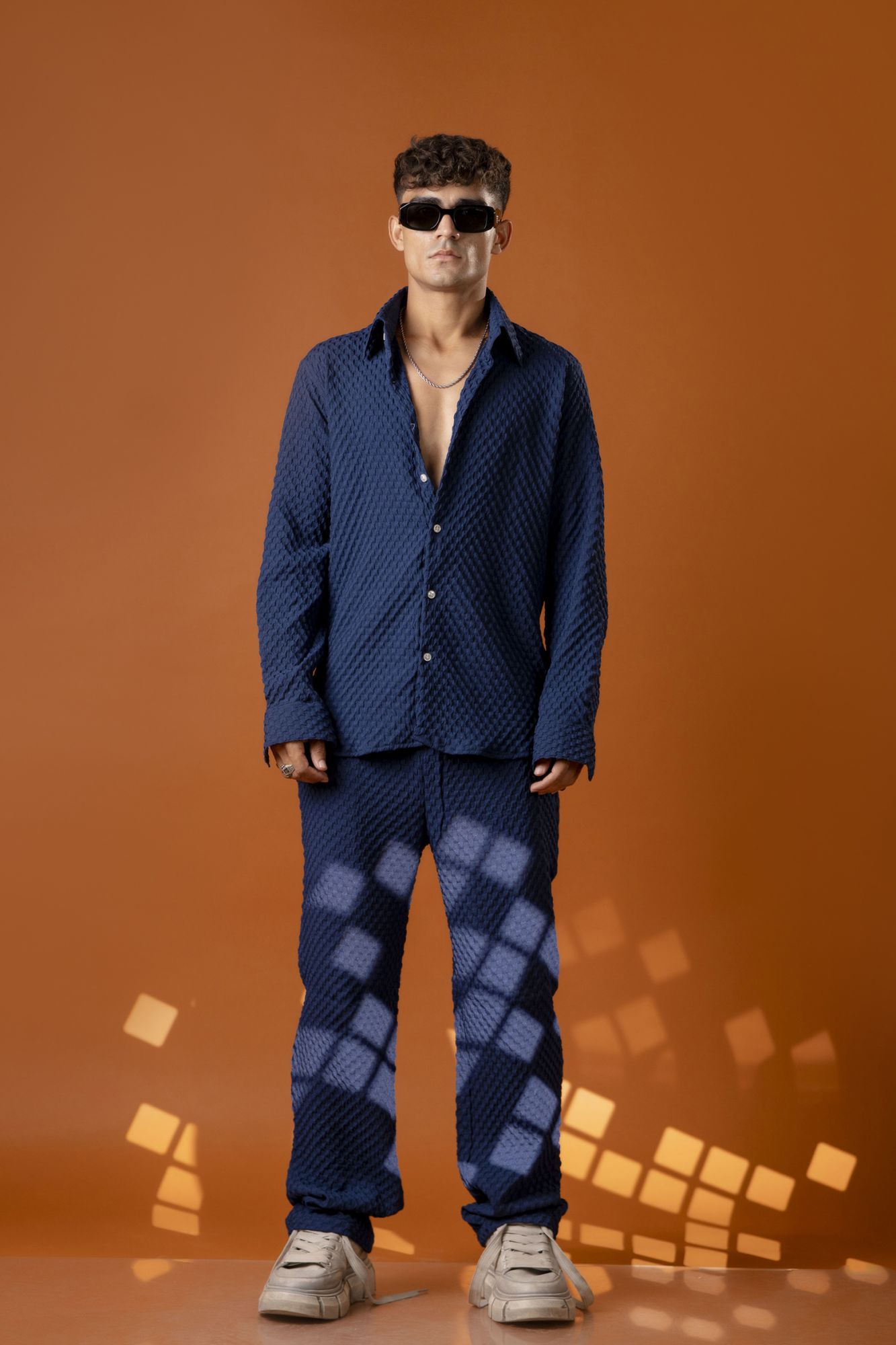 Blue Bubble Check Shirt
