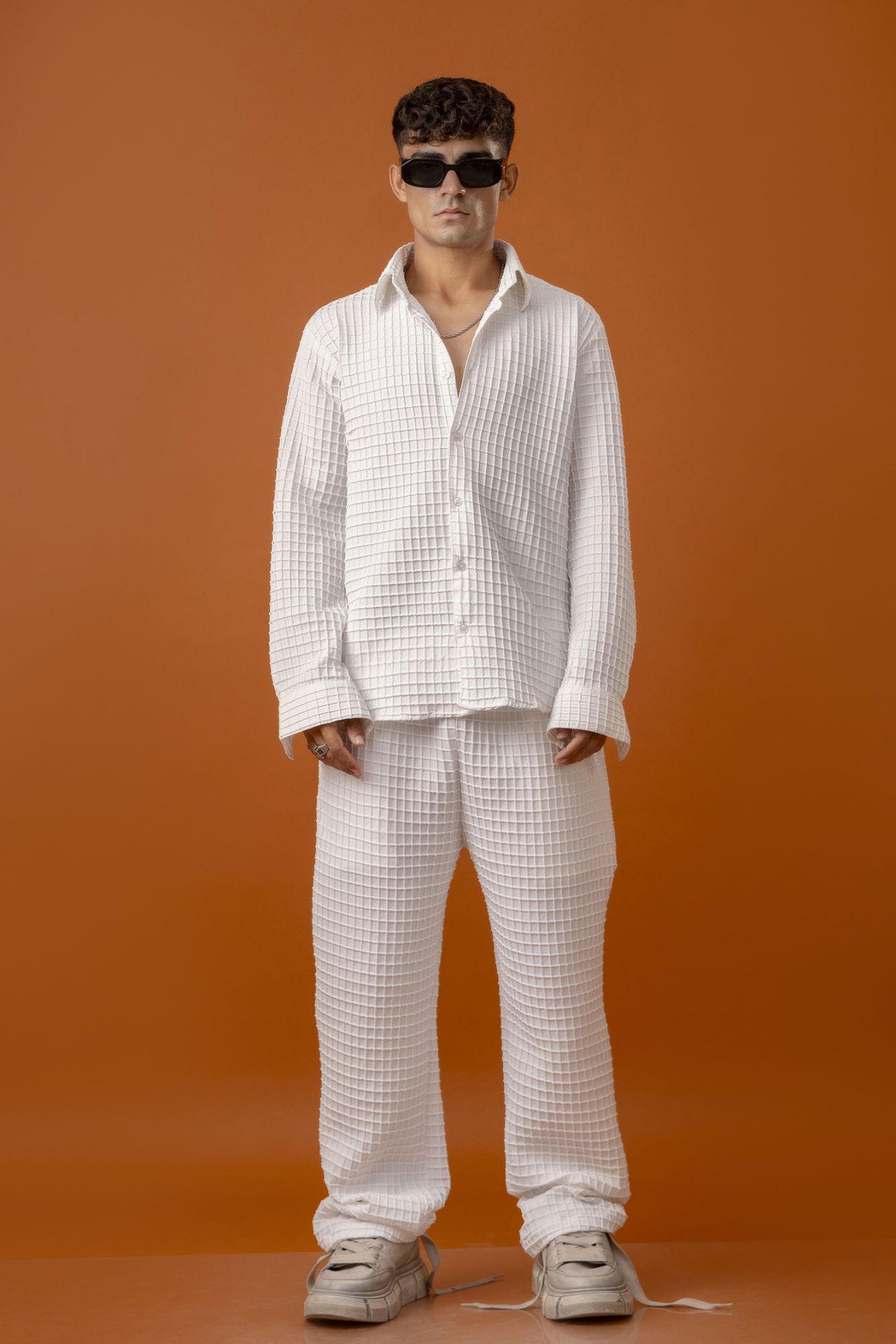 Waffle Check Loungewear Pants