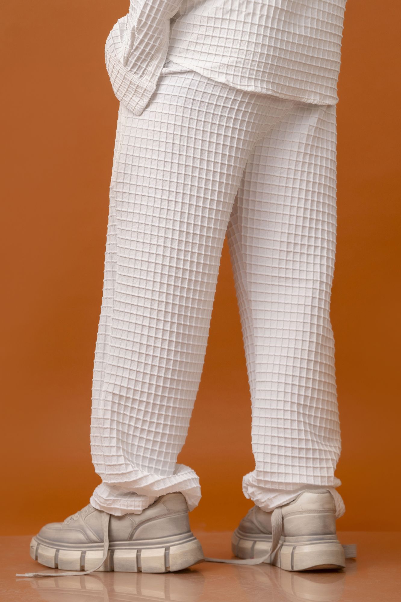 Waffle Check Loungewear Pants