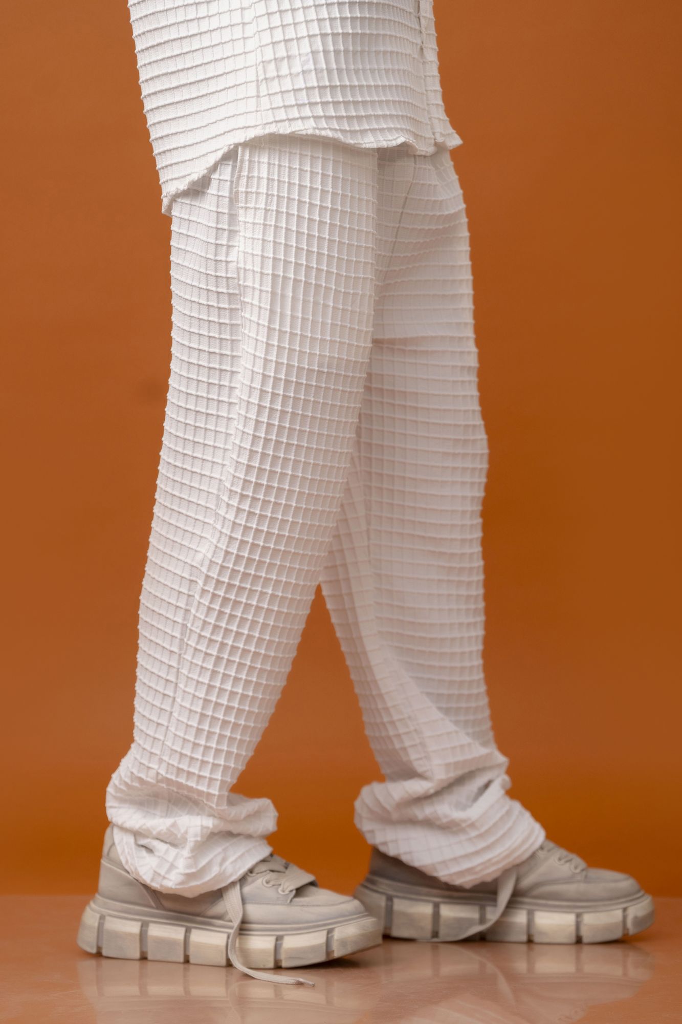 Waffle Check Loungewear Pants