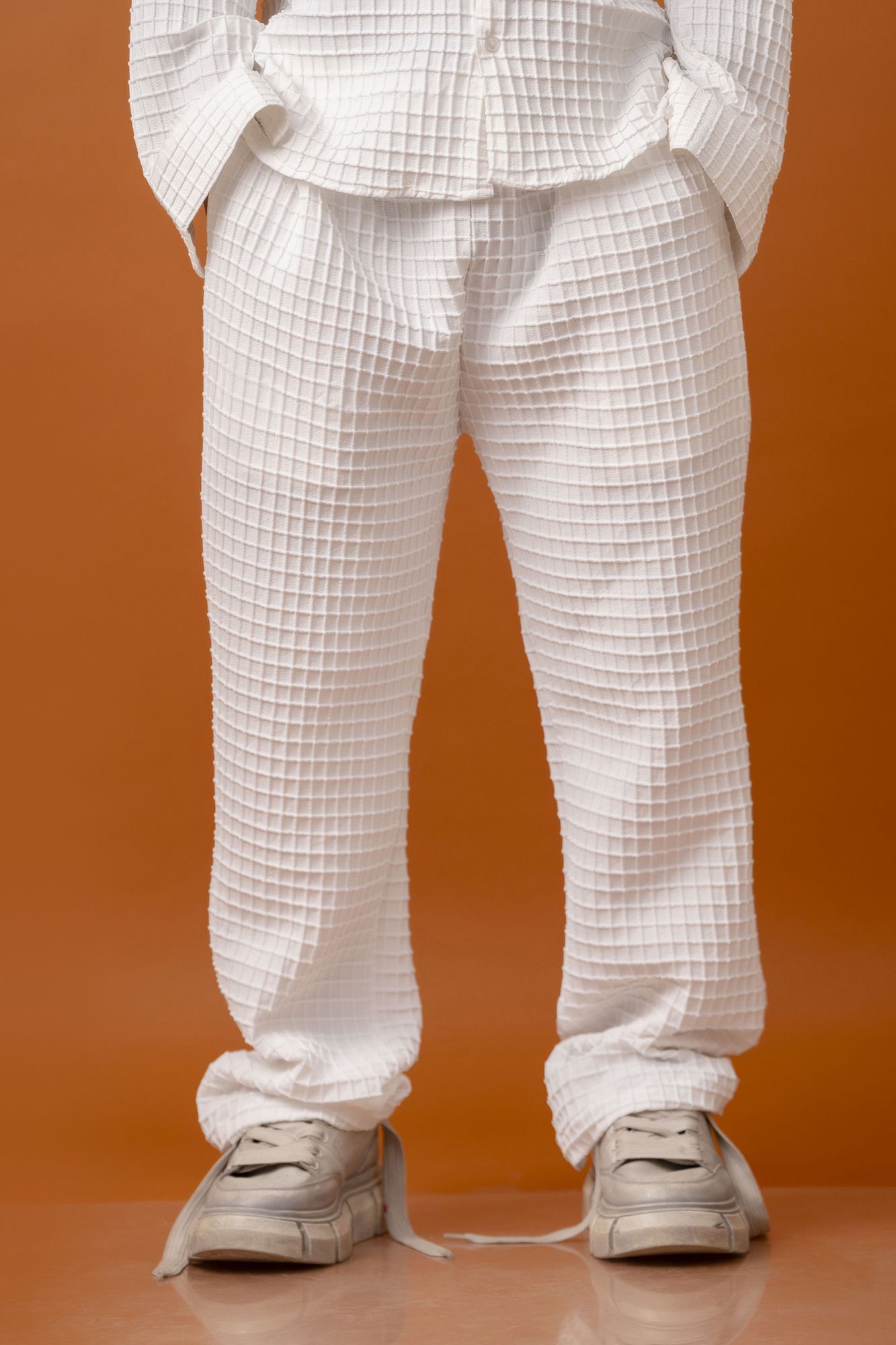 Waffle Check Loungewear Pants