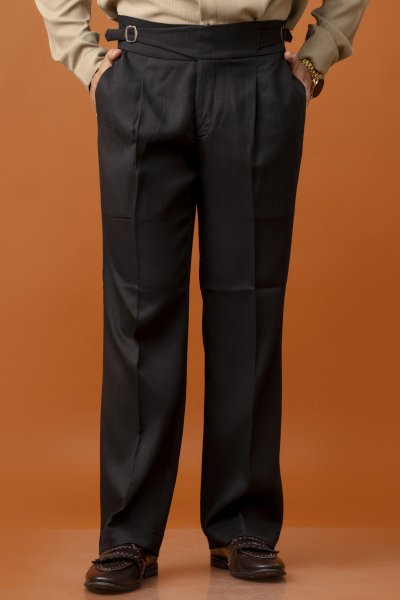 Flared Gurkha Pants In Black