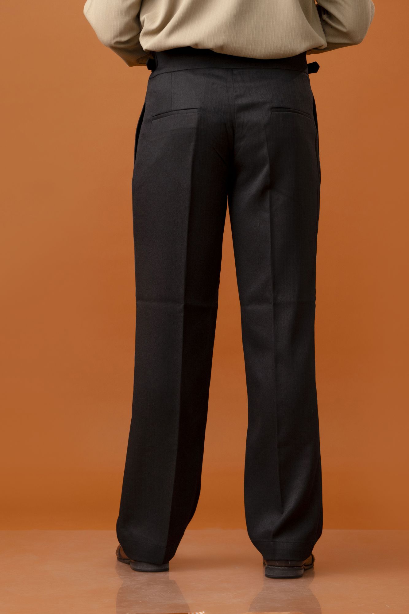 Flared Gurkha Pants In Black