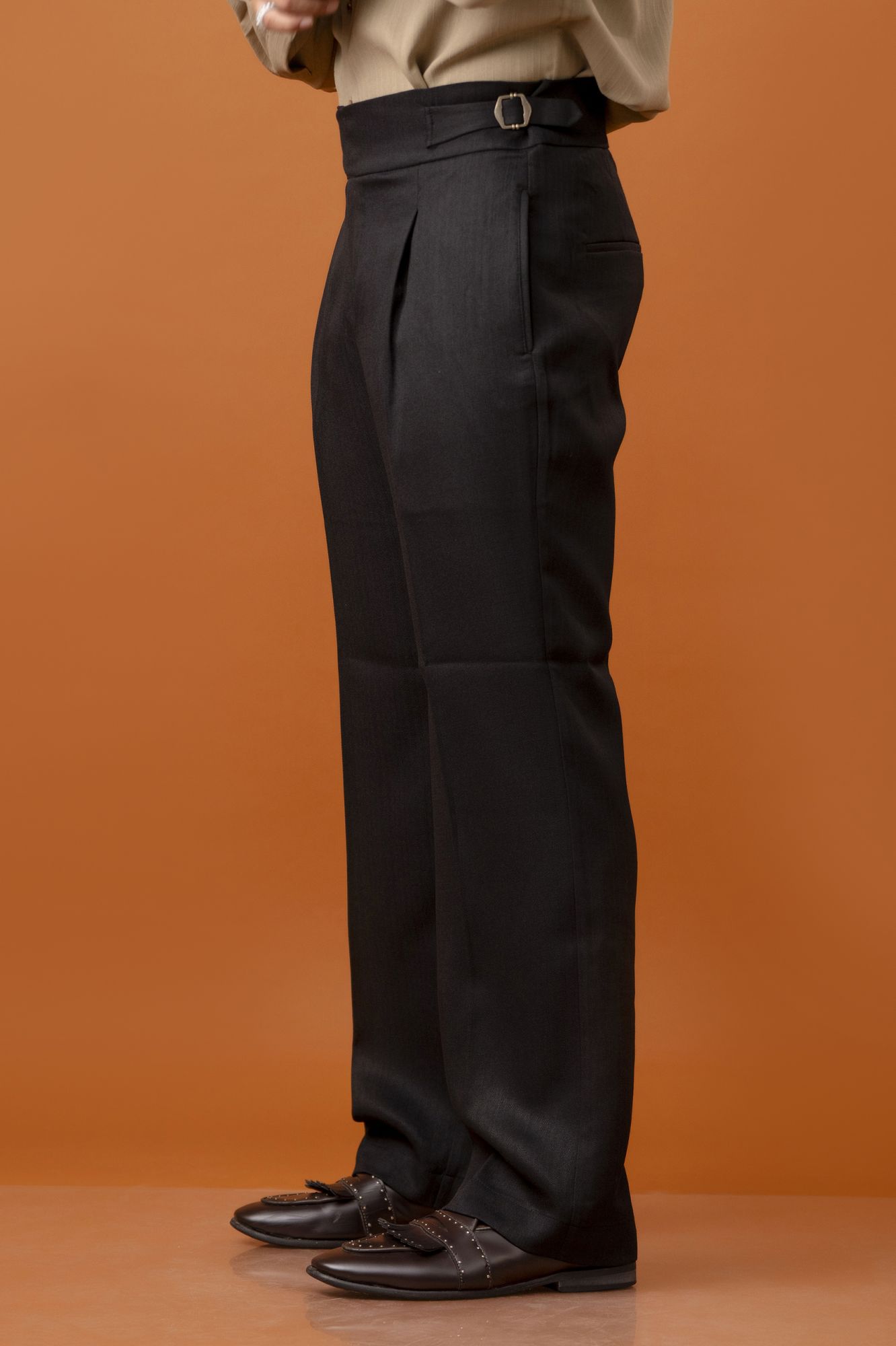 Flared Gurkha Pants In Black
