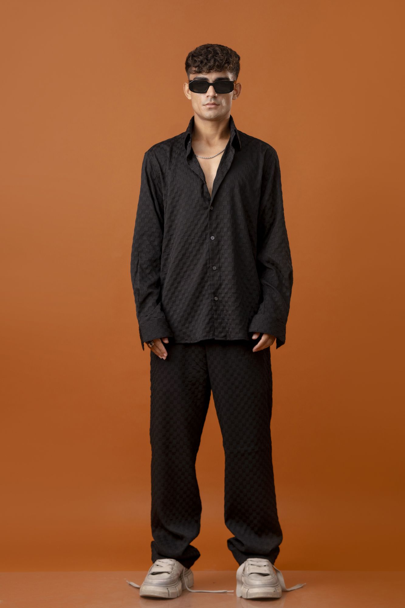 Black Bubble Check Shirt