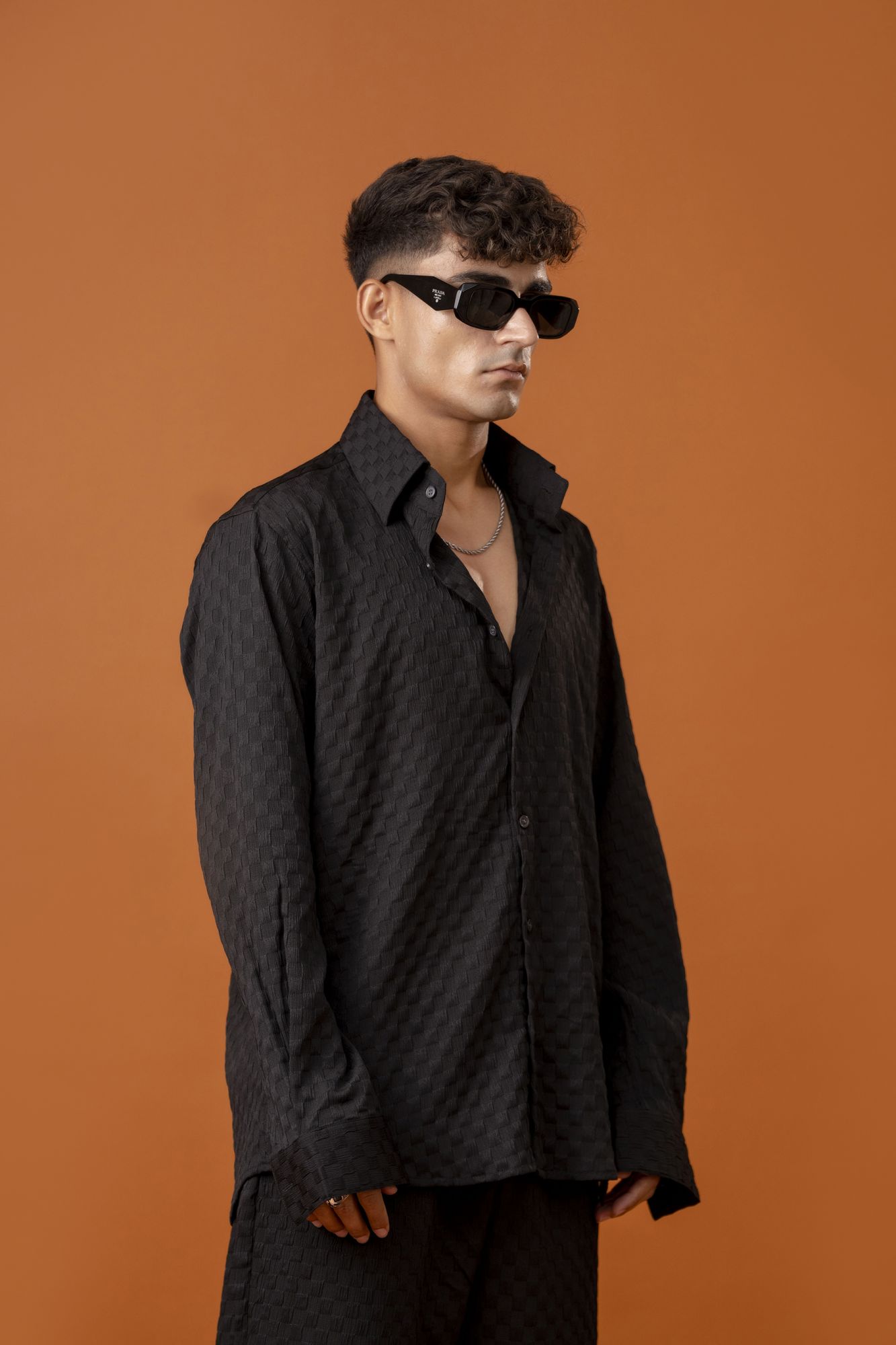 Black Bubble Check Shirt