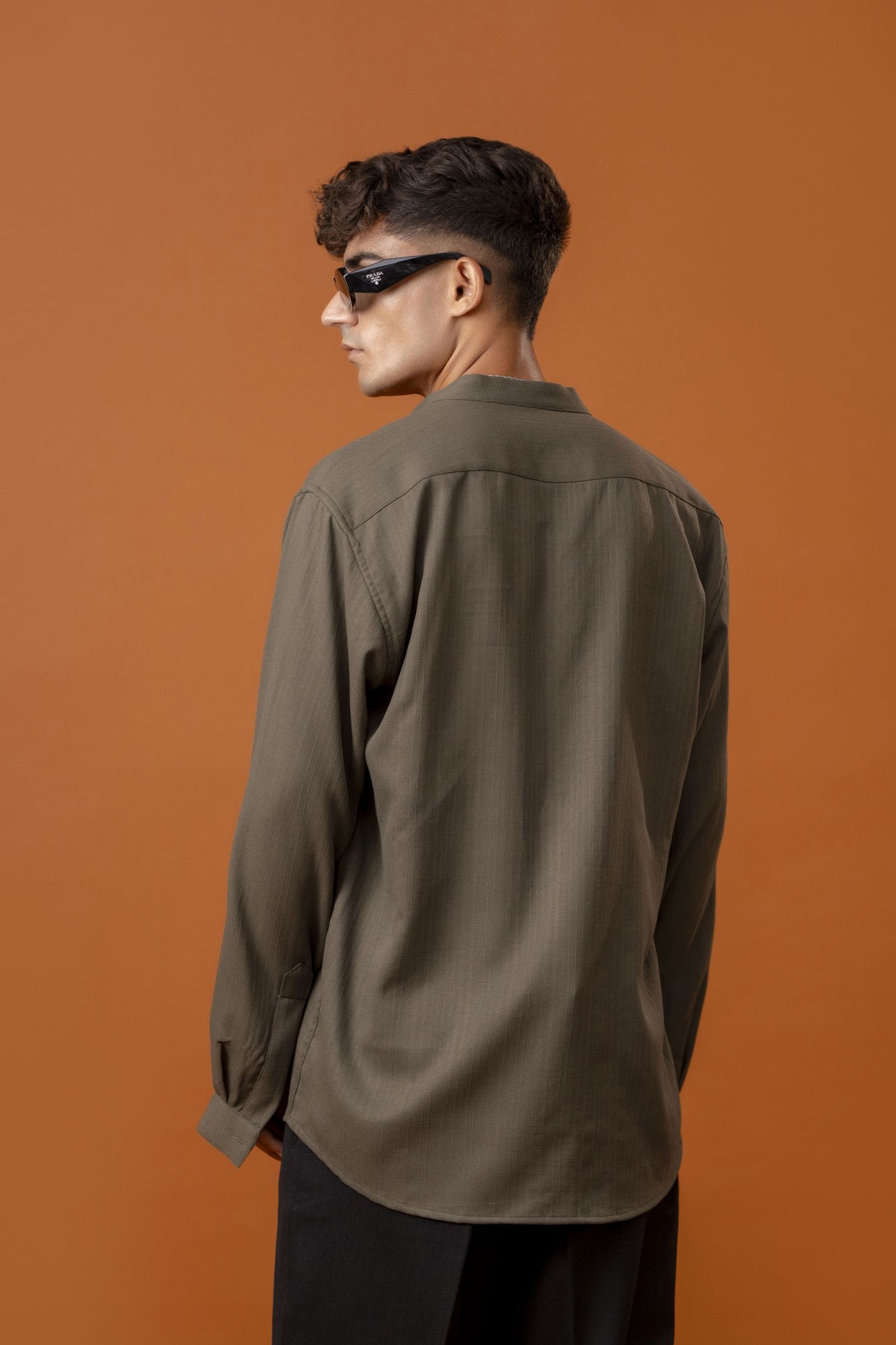 Malai Linen Shirt In Olive
