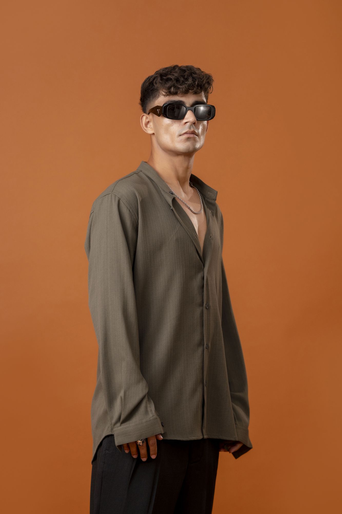 Malai Linen Shirt In Olive