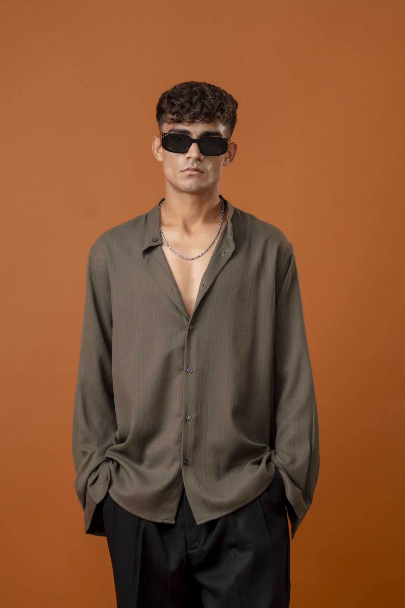 Malai Linen Shirt In Olive