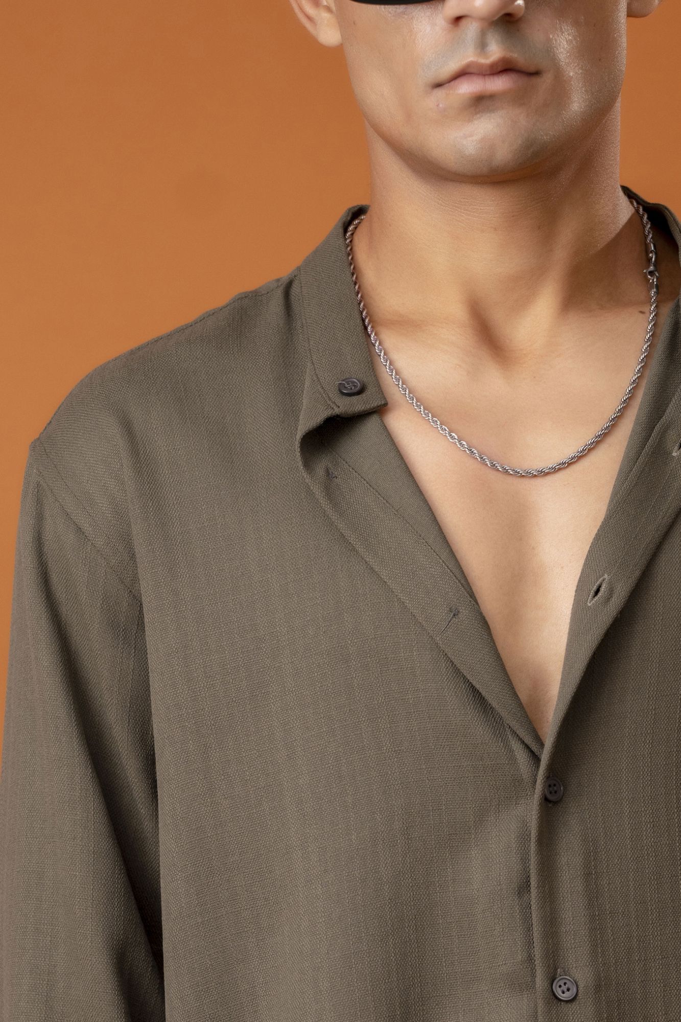 Malai Linen Shirt In Olive