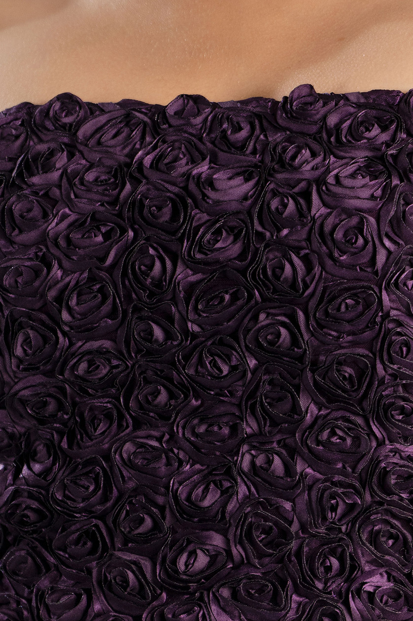 3D Purple Floral Tube Top