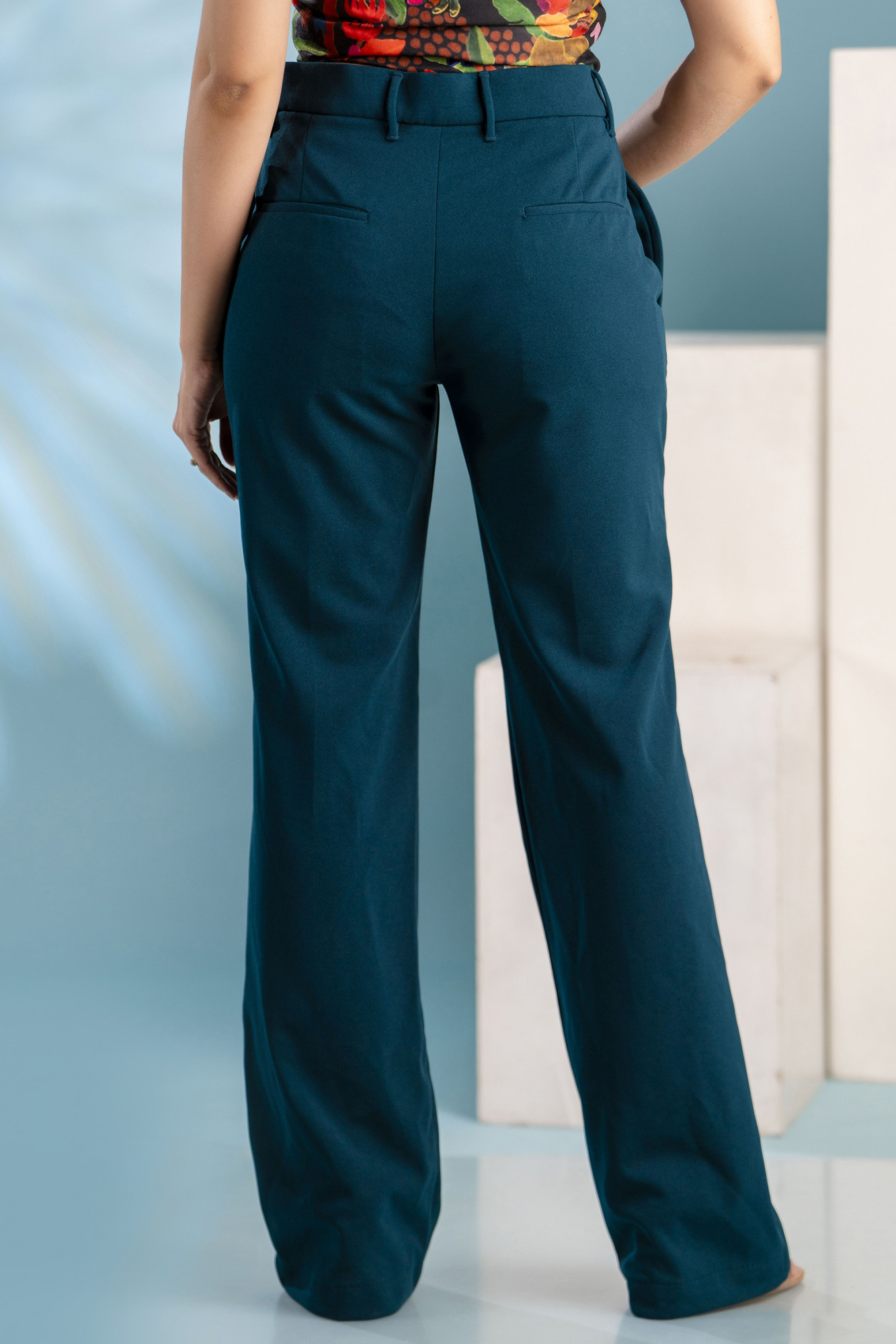 Bottle Green Flared Pants