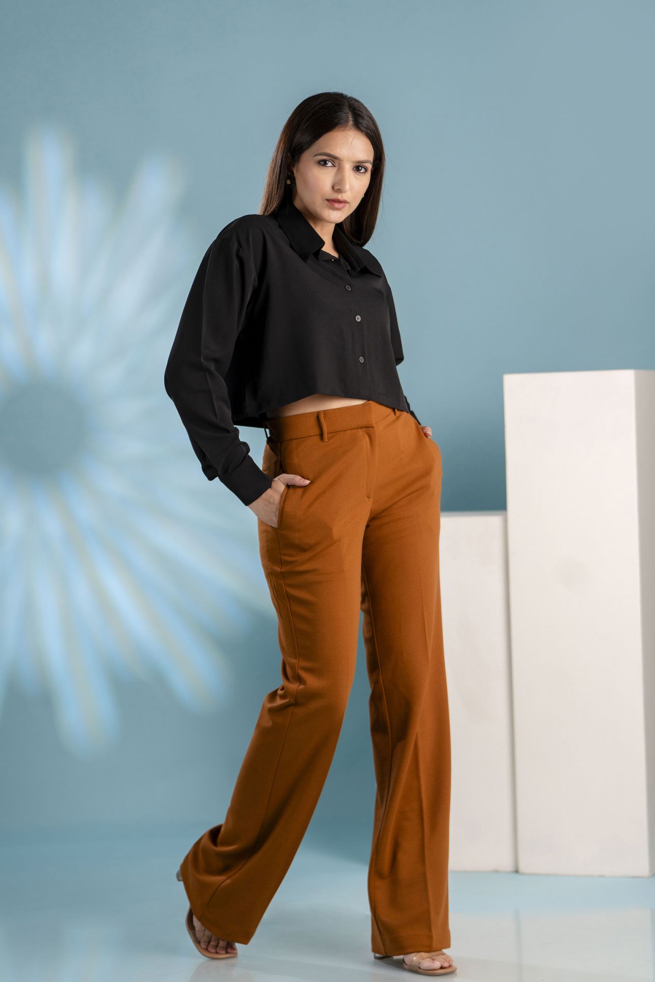 Black Crop Shirt