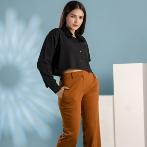 Black Crop Shirt